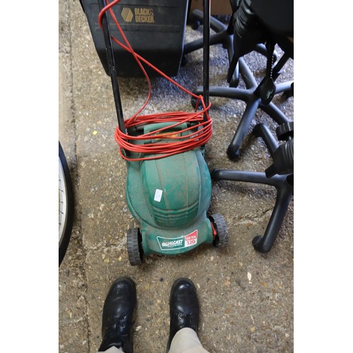 86 - Qualcast electric lawnmower - warranted until 12 noon Tuesday following the above sale