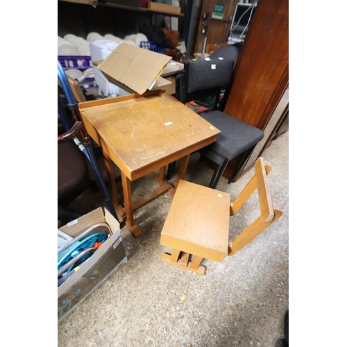 120 - Vintage child's desk & chair