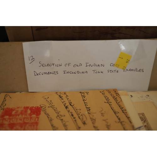 240 - Selection of old Indian court documents, incl Tonk state examples