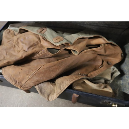 381 - Cabin trunk with various coats etc