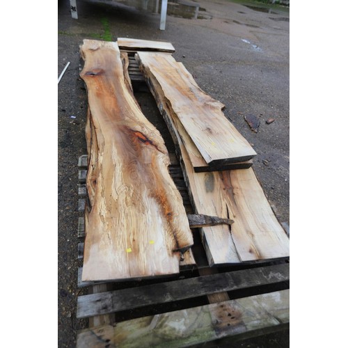 5 - 10 foot spalted beech timber boards x3