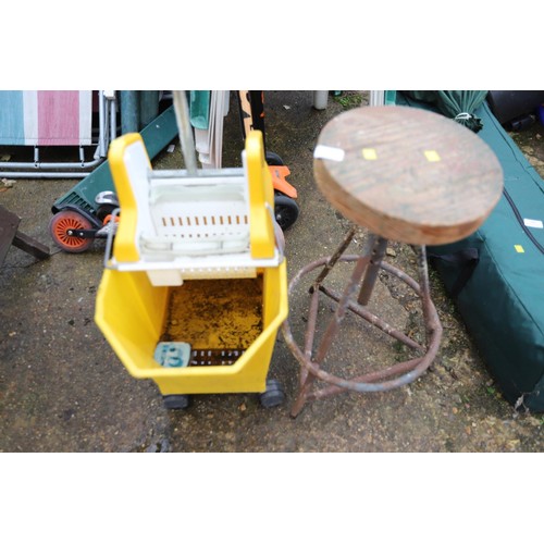 53 - Stool & mop bucket