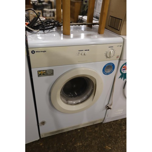 213 - White Knight tumble dryer - warranted until 12 noon Tuesday following the above sale