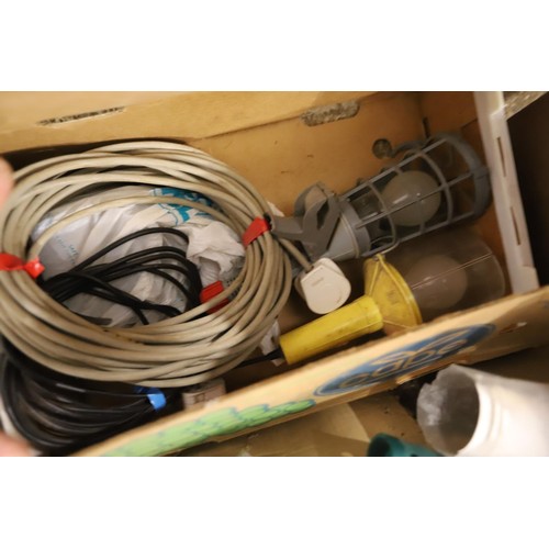 231 - 2 x boxes of wire, paint brushes, Etc