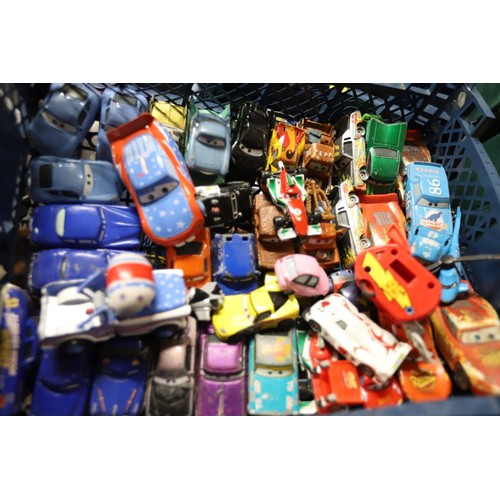 244 - 2 trays of Disney Pixar cars 2, incl talking helicopter & 3 lorries