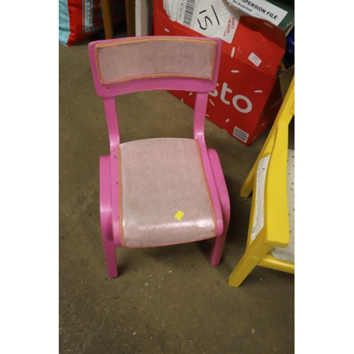 320 - 2 painted child's chairs