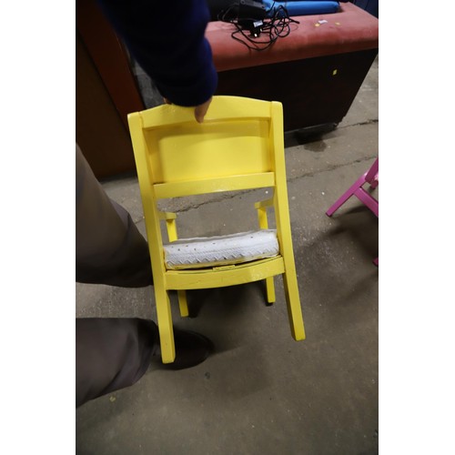 320 - 2 painted child's chairs