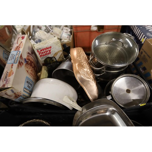 327 - 4 boxes of kitchen ware