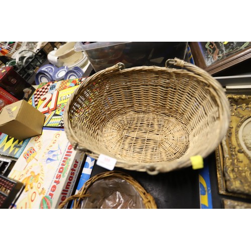 355 - Baskets & cane carpet beaters