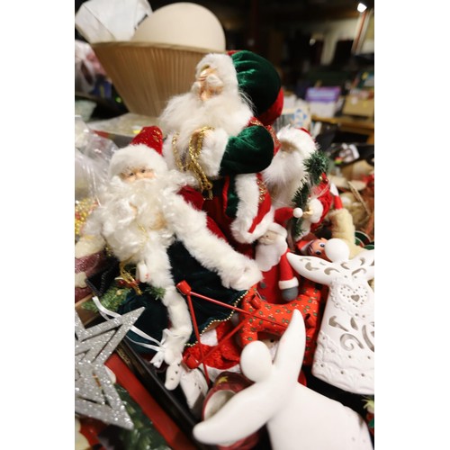 364 - Qty of Christmas decorations, various Father Christmas ornaments, some vintage, etc