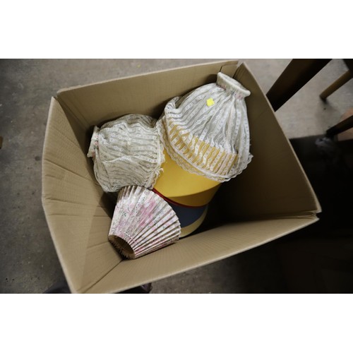 371 - 2 boxes of assorted lamp shades