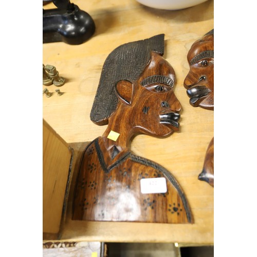 422 - Pair of African wall plaques