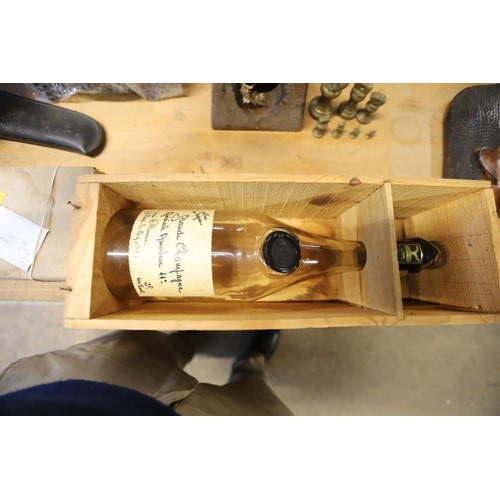 423 - Jean Fillioux grande champagne box & empty bottle