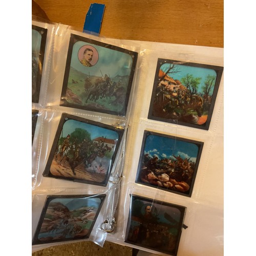 468 - 9 boer war coloured lantern slides