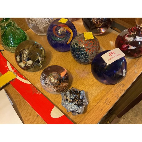 491 - Collection of paperweights