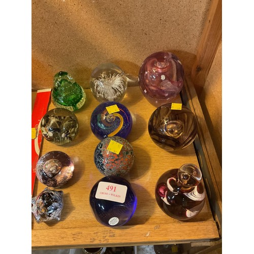 491 - Collection of paperweights