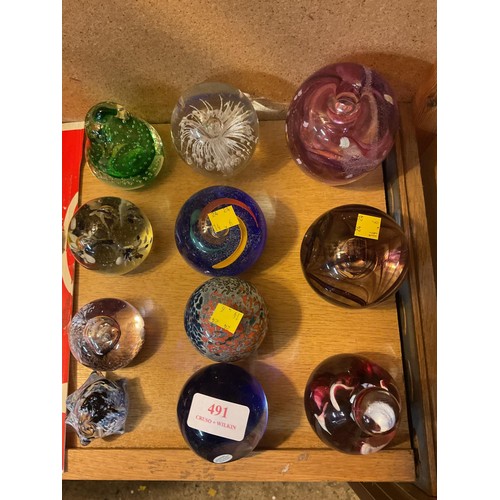 491 - Collection of paperweights