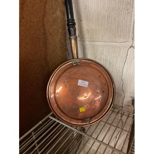 517 - Copper bed warmer