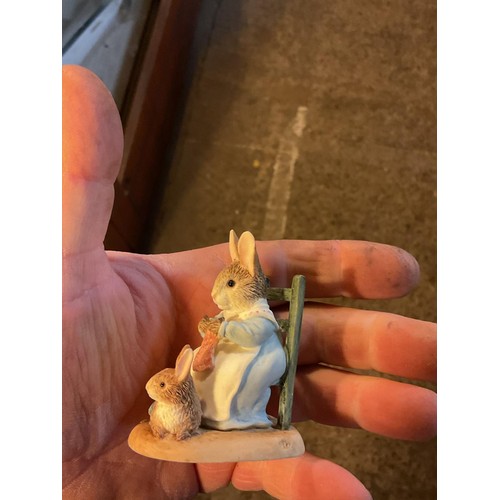 534 - 3 Beatrix Potter figures & a spoon