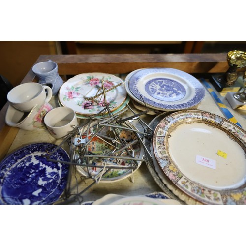 588 - Various shaving mugs, wall plates, etc