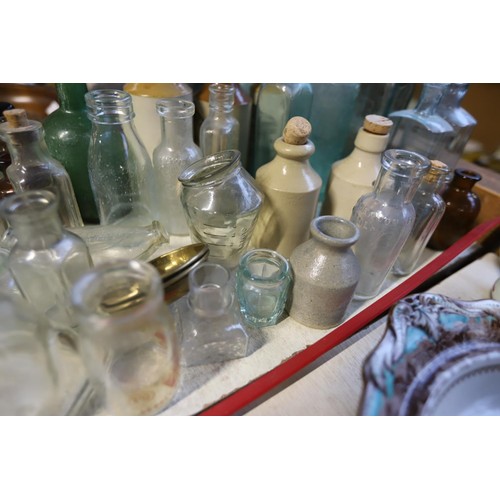 593 - Collection of bottles - glass