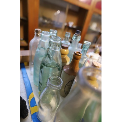 593 - Collection of bottles - glass