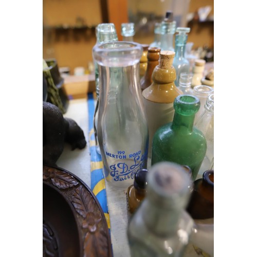 593 - Collection of bottles - glass