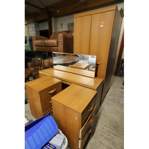 684 - Alstons wardrobe, dressing table, 2 bedside cabinets