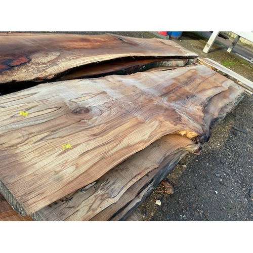 3 - 5 foot spalted sycamore timber boards x2