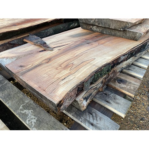 4 - 10 foot spalted sycamore timber boards x2