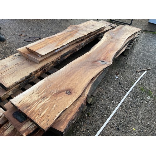 5 - 10 foot spalted beech timber boards x3