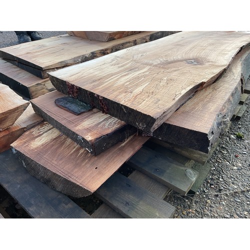 5 - 10 foot spalted beech timber boards x3