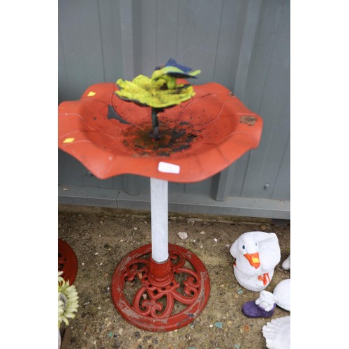 10 - 2 plastic bird baths