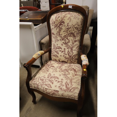 606 - Occasional Victorian style easy chair