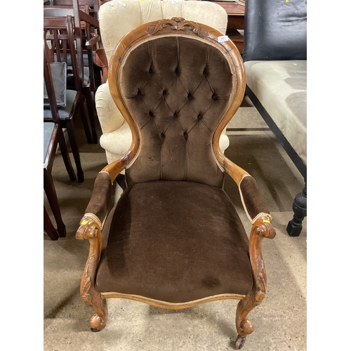 610 - victorian spoonback chair