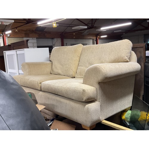 657 - Beige 3 seater sofa