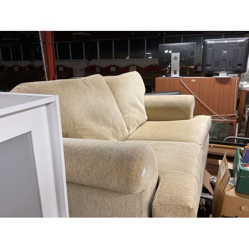 657 - Beige 3 seater sofa