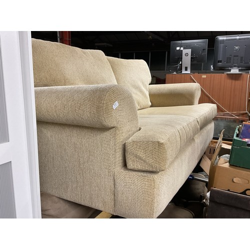 657 - Beige 3 seater sofa