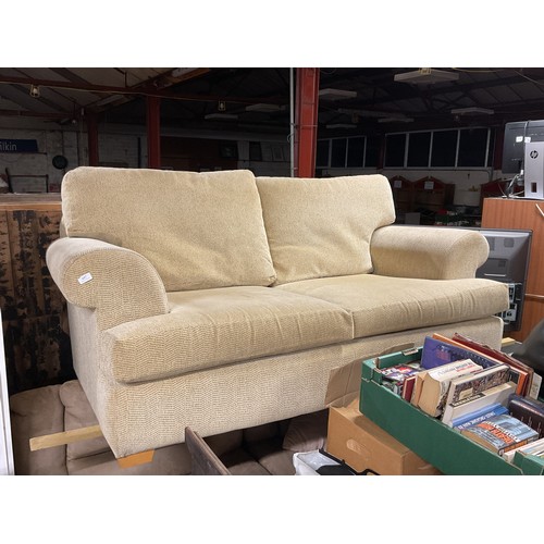 657 - Beige 3 seater sofa