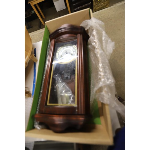 260 - Mahogany cased Lincoln 31 day wind up clock - mechanism needs repair