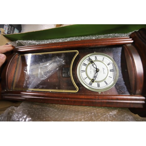 260 - Mahogany cased Lincoln 31 day wind up clock - mechanism needs repair