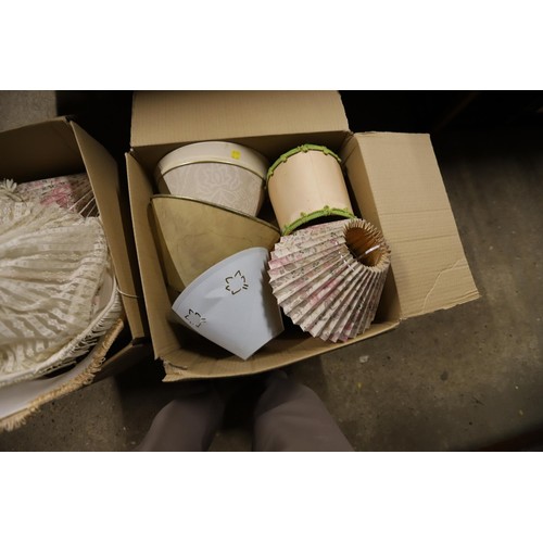 285 - 2 boxes of assorted lamp shades