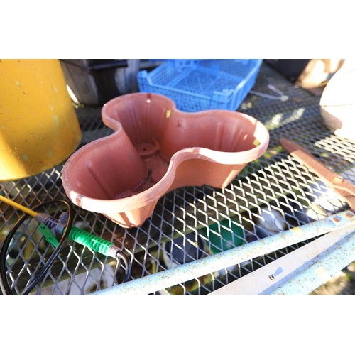 8 - Garden sprayer, terracotta garden pot, glazed, etc