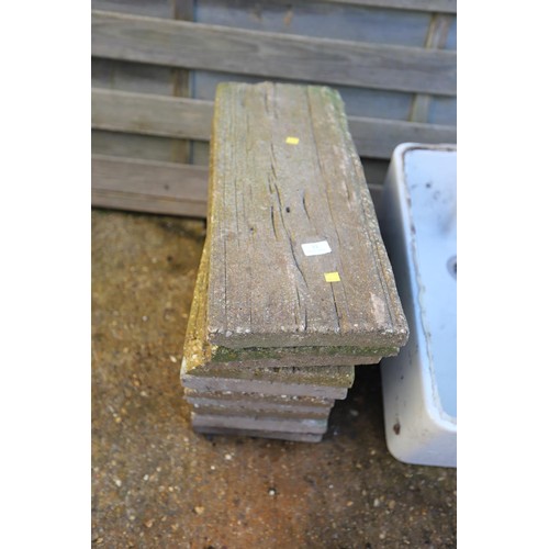 11 - 11 wood effect concrete step stones