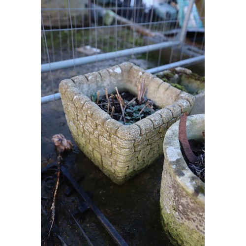 20 - 3 x concrete planters