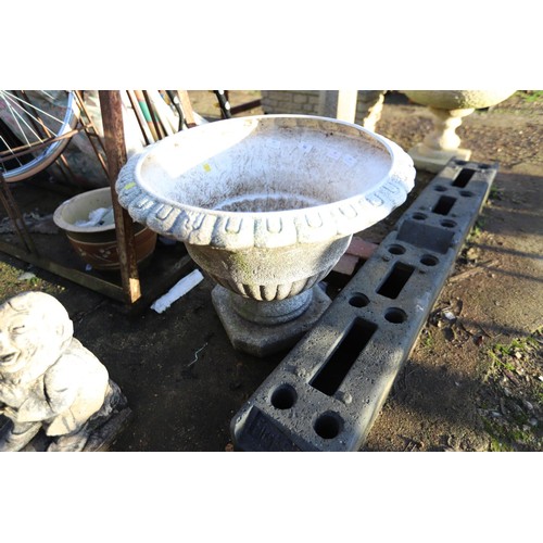 49 - Stone effect urn plastic planter