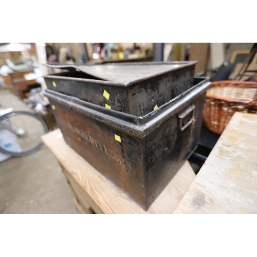 59 - 2 metal document boxes