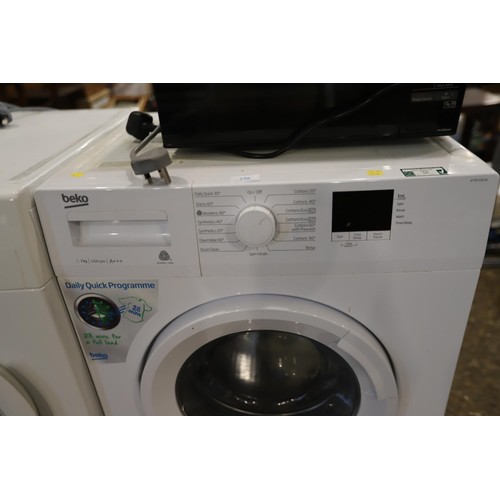 158 - Beko washing machne - warranted until 12 noon Tuesday following the above sale