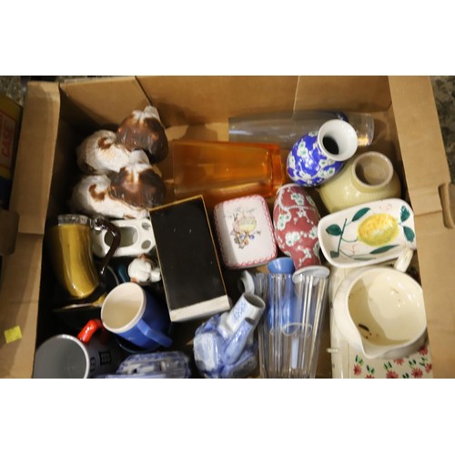 168 - 8 boxes of misc glass/china etc