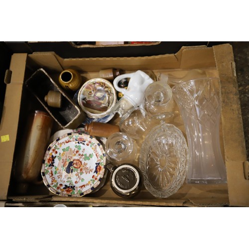 168 - 8 boxes of misc glass/china etc